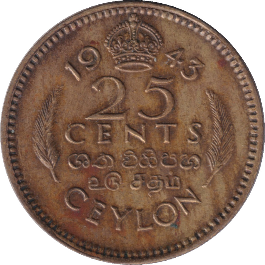 25 cents - Georges VI - Empereur