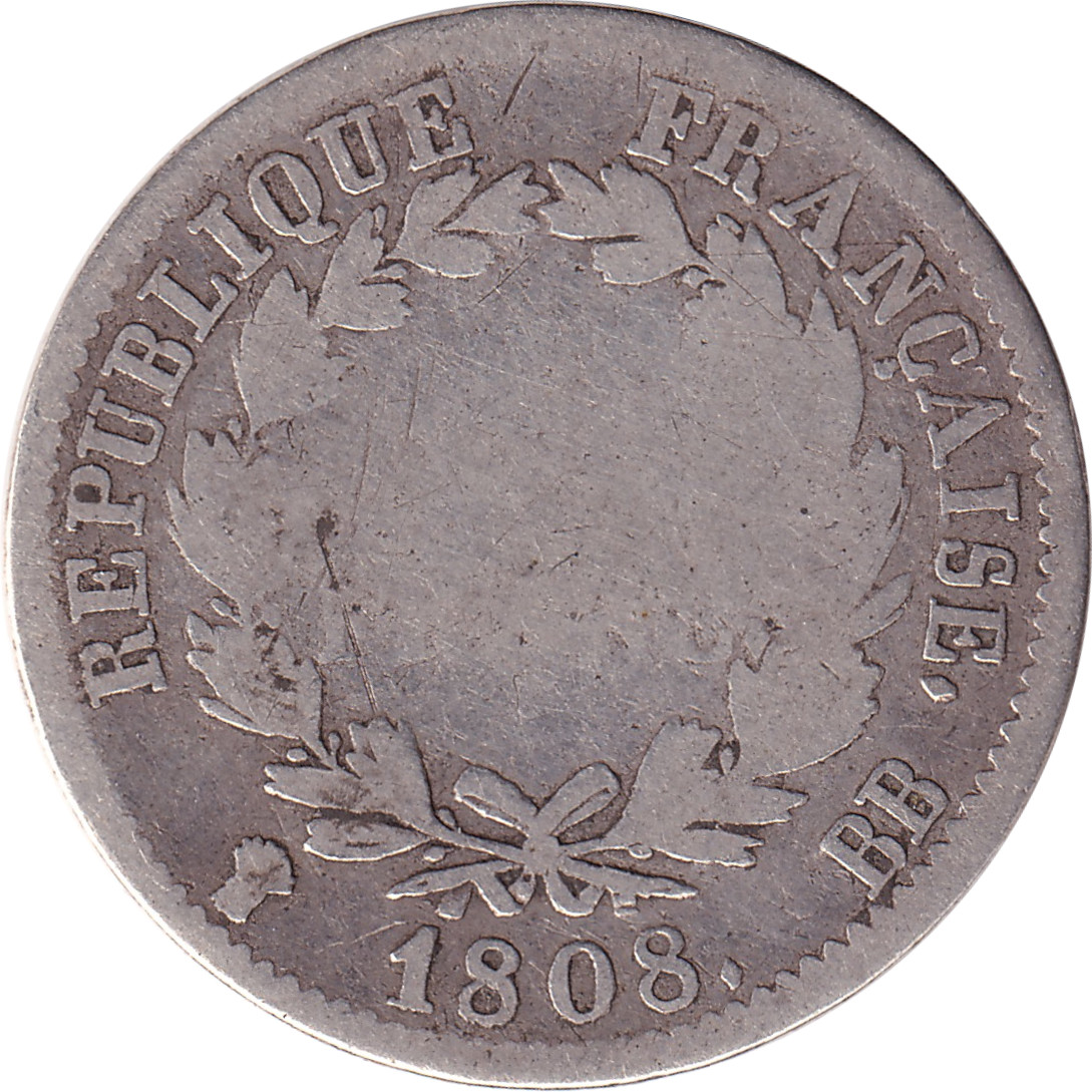 1 franc silver - Napoléon - Tête laurée - République française