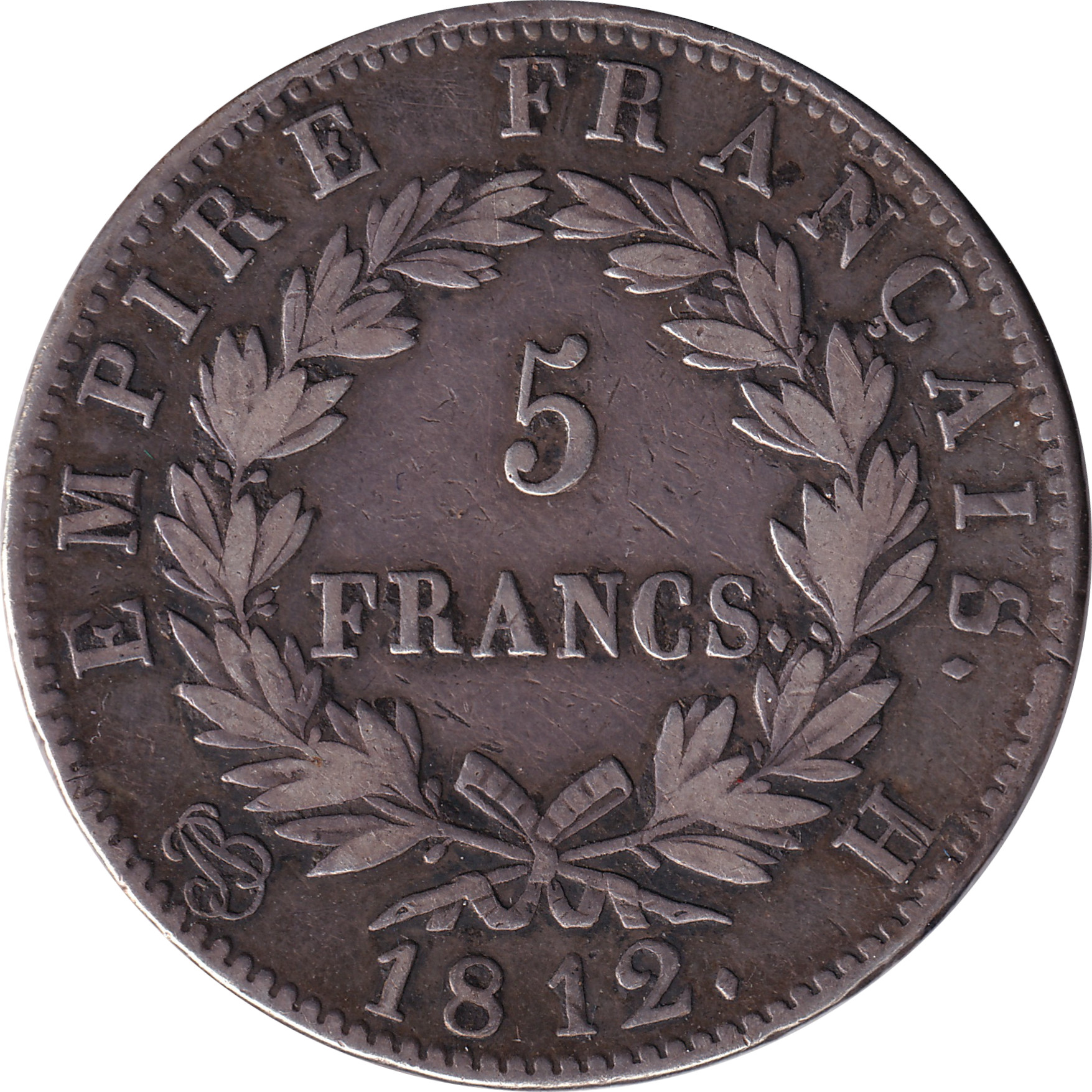 5 francs silver - Napoléon - Tête laurée - Empire français