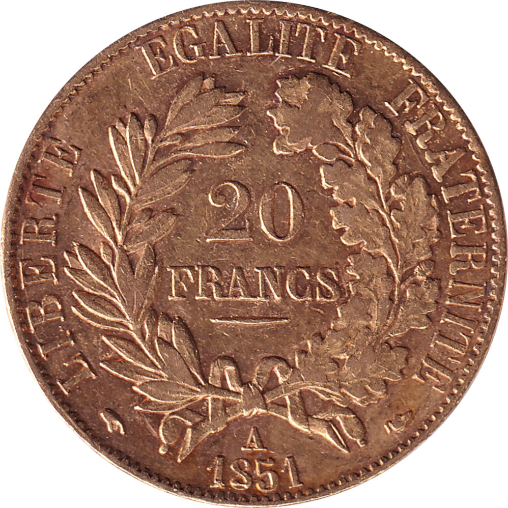 20 francs - Cérès - Deuxième République