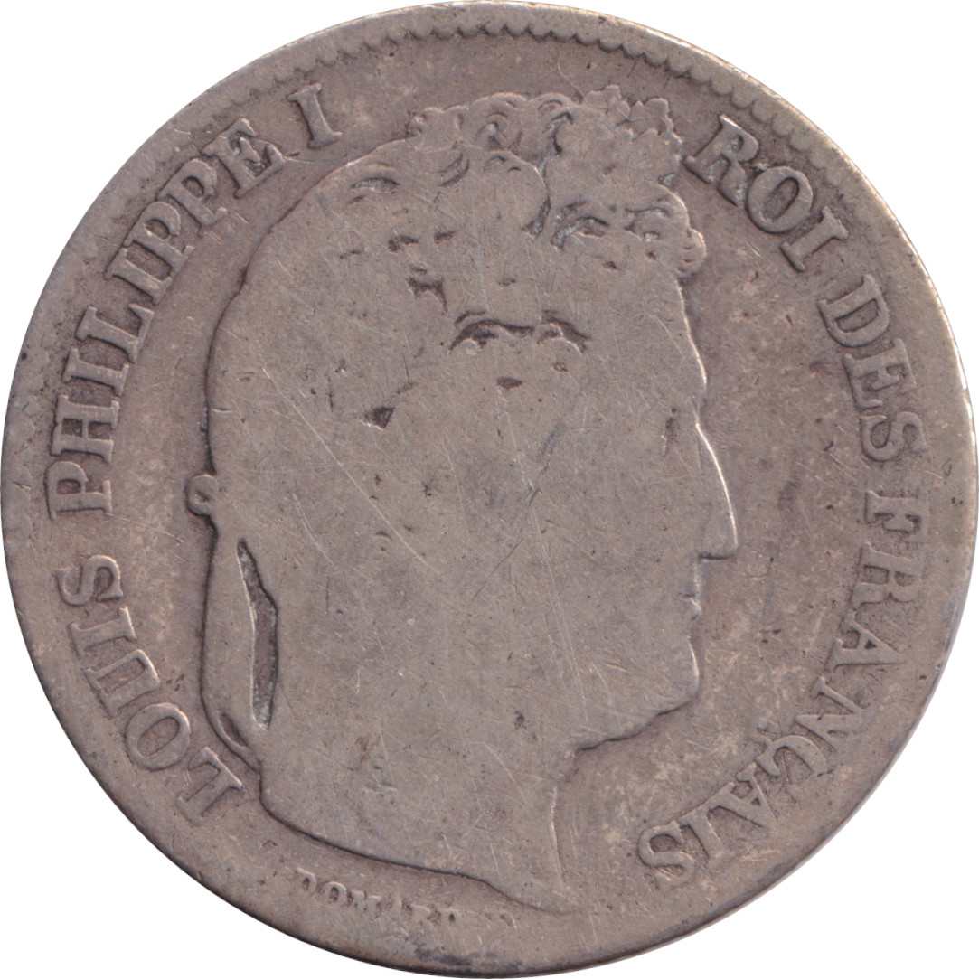 1 franc silver - Louis Philippe I - Laureate head