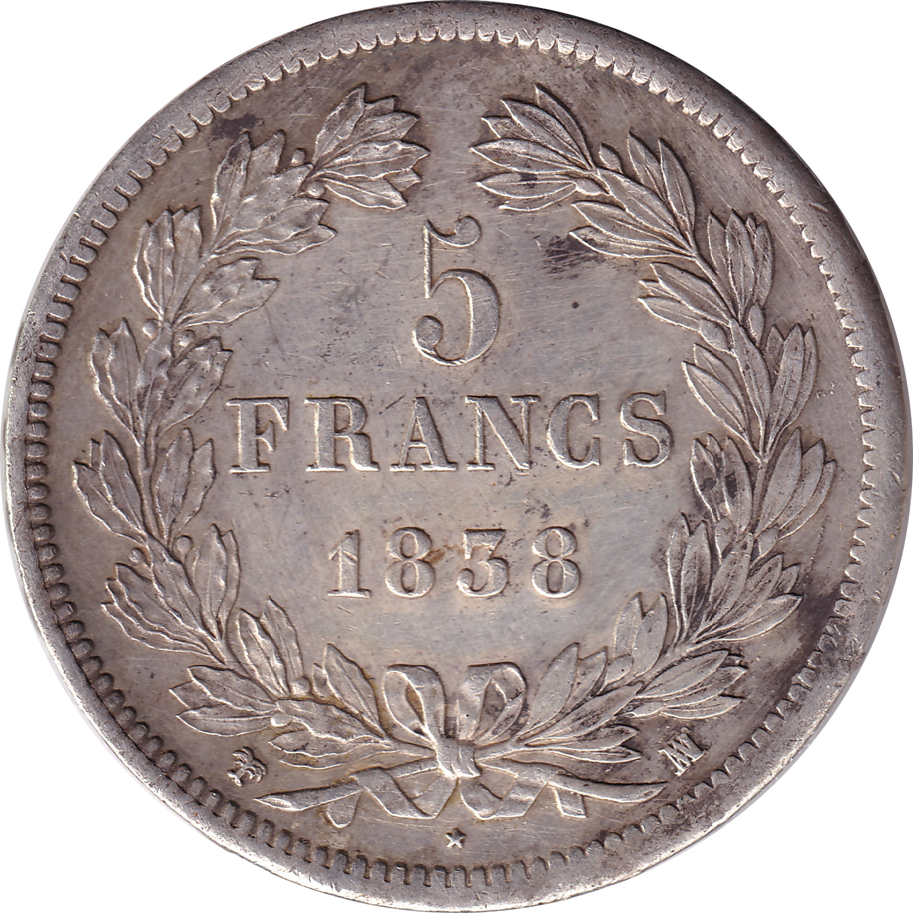 5 francs argent - Louis Philippe I - Tête laurée