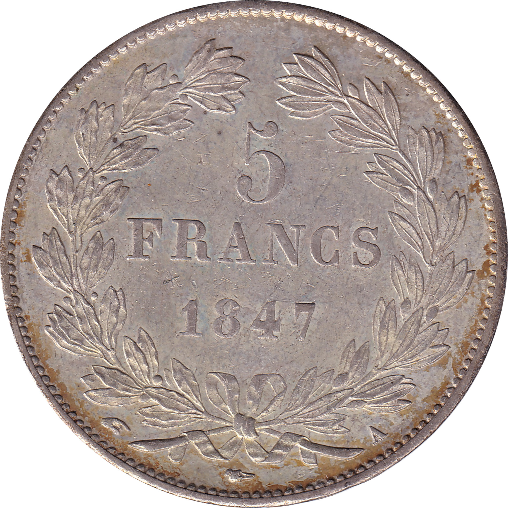 5 francs argent - Louis Philippe I - Tête laurée