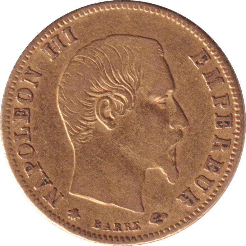 5 francs gold - Napoléon III - Or - Grand module