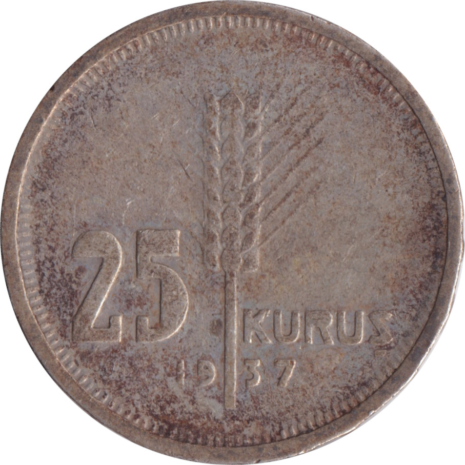 25 kurus argent - Mustafa Kemal