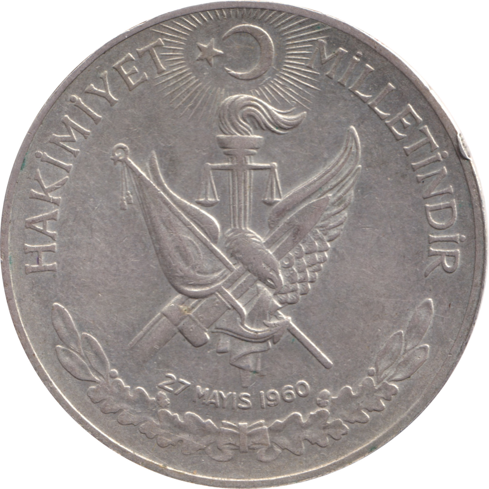 10 lira argent - Révolution