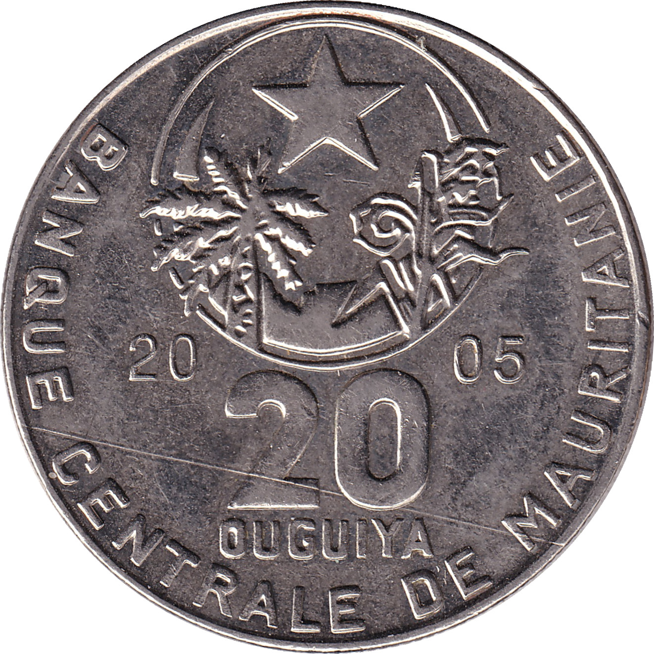 20 ouguiya - Emblème - Nickel plate