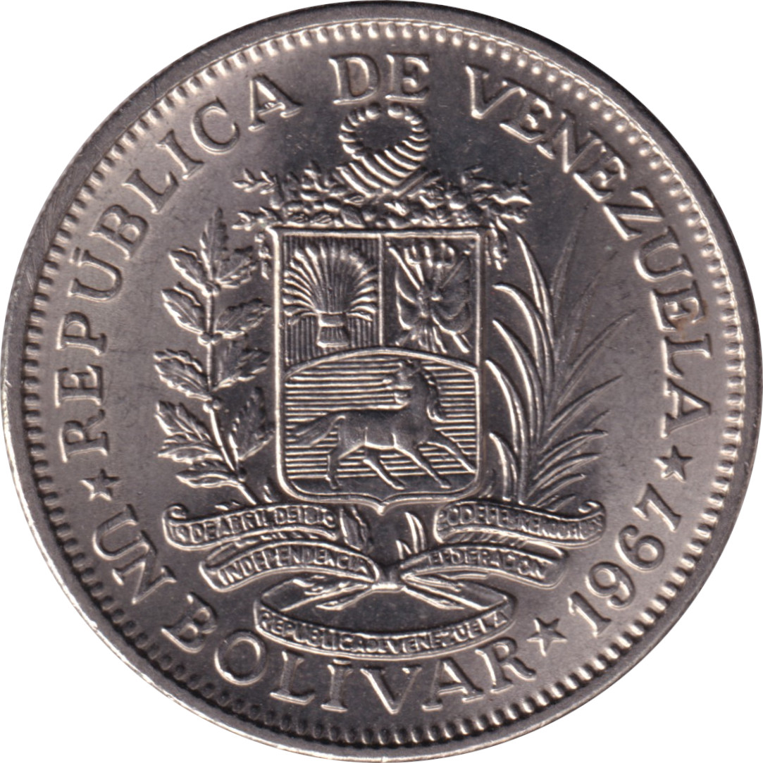 1 bolivar - Simon Bolivar - Blason peu décoré - Type 2