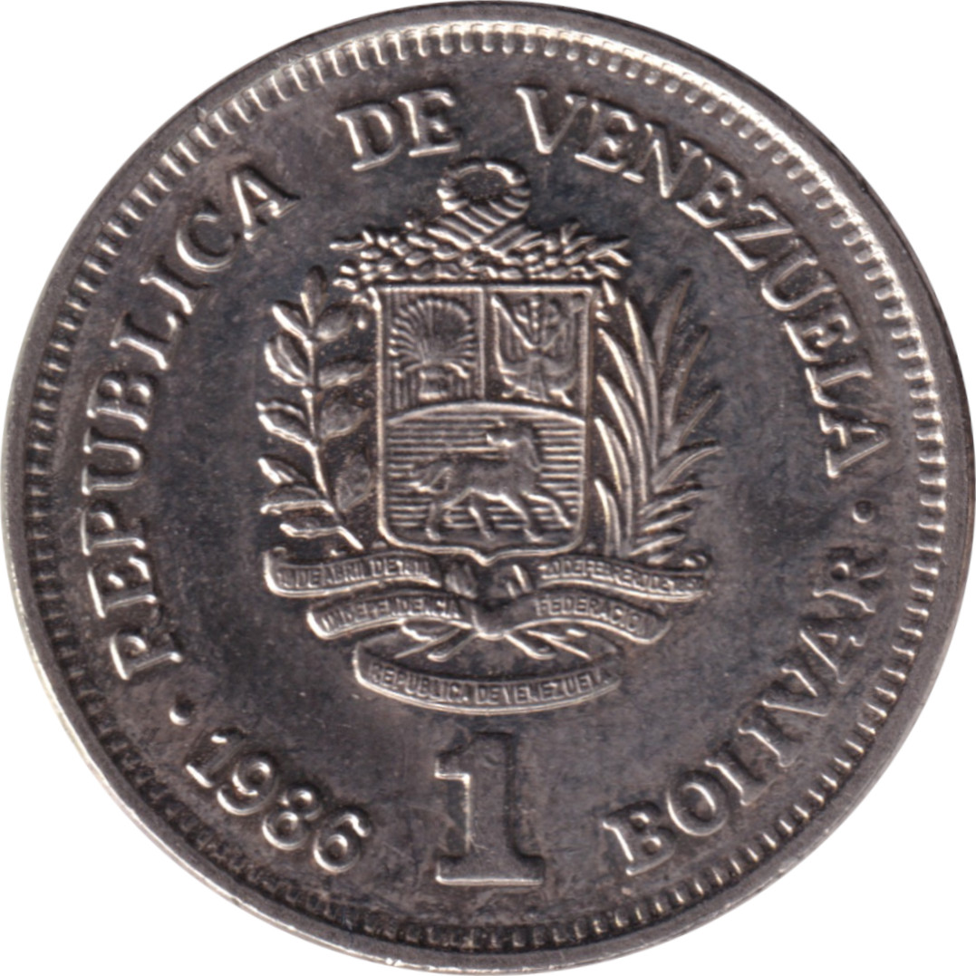 1 bolivar - Simon Bolivar - Petit blason - Nickel