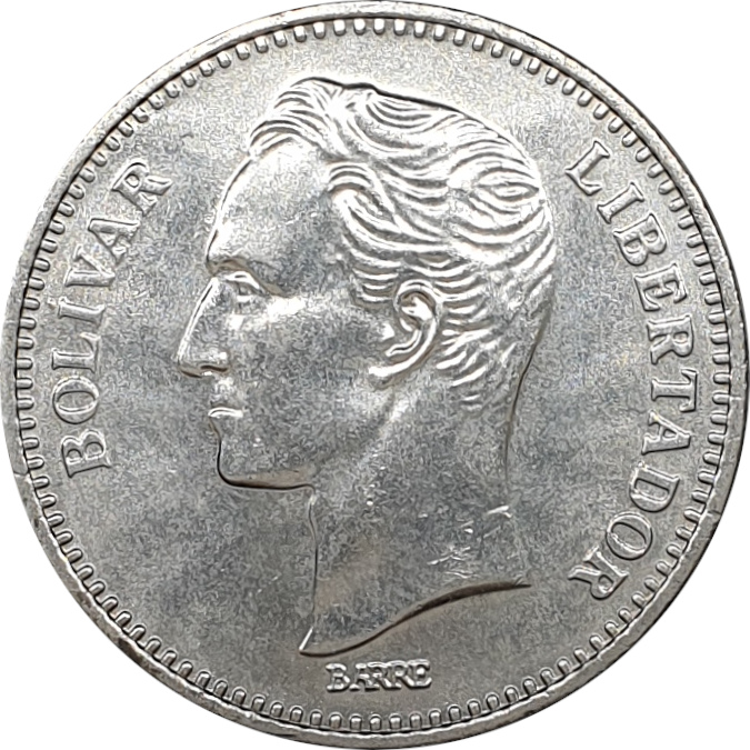 2 bolivares - Simon Bolivar - Acier nickelé