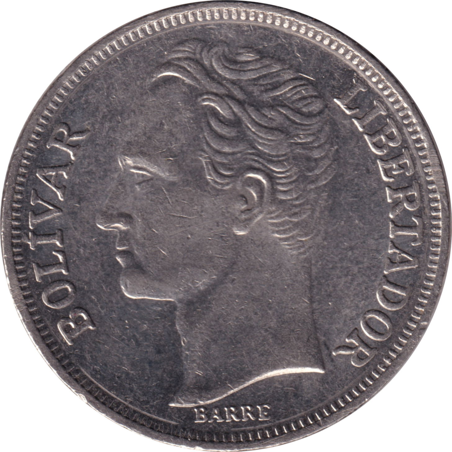 5 bolivares - Simon Bolivar - Armoiries amples