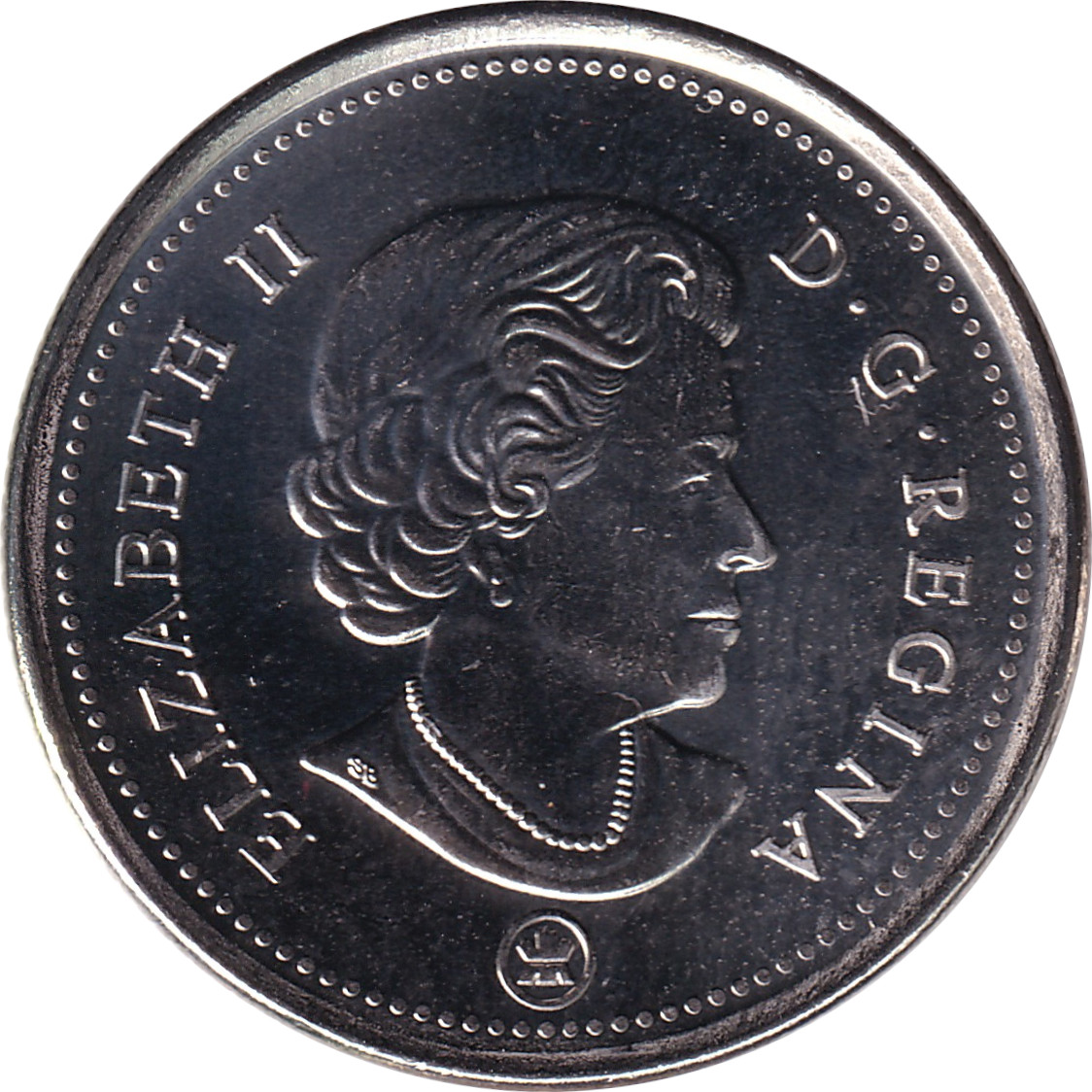 25 cents - Elizabeth II - Tête agée