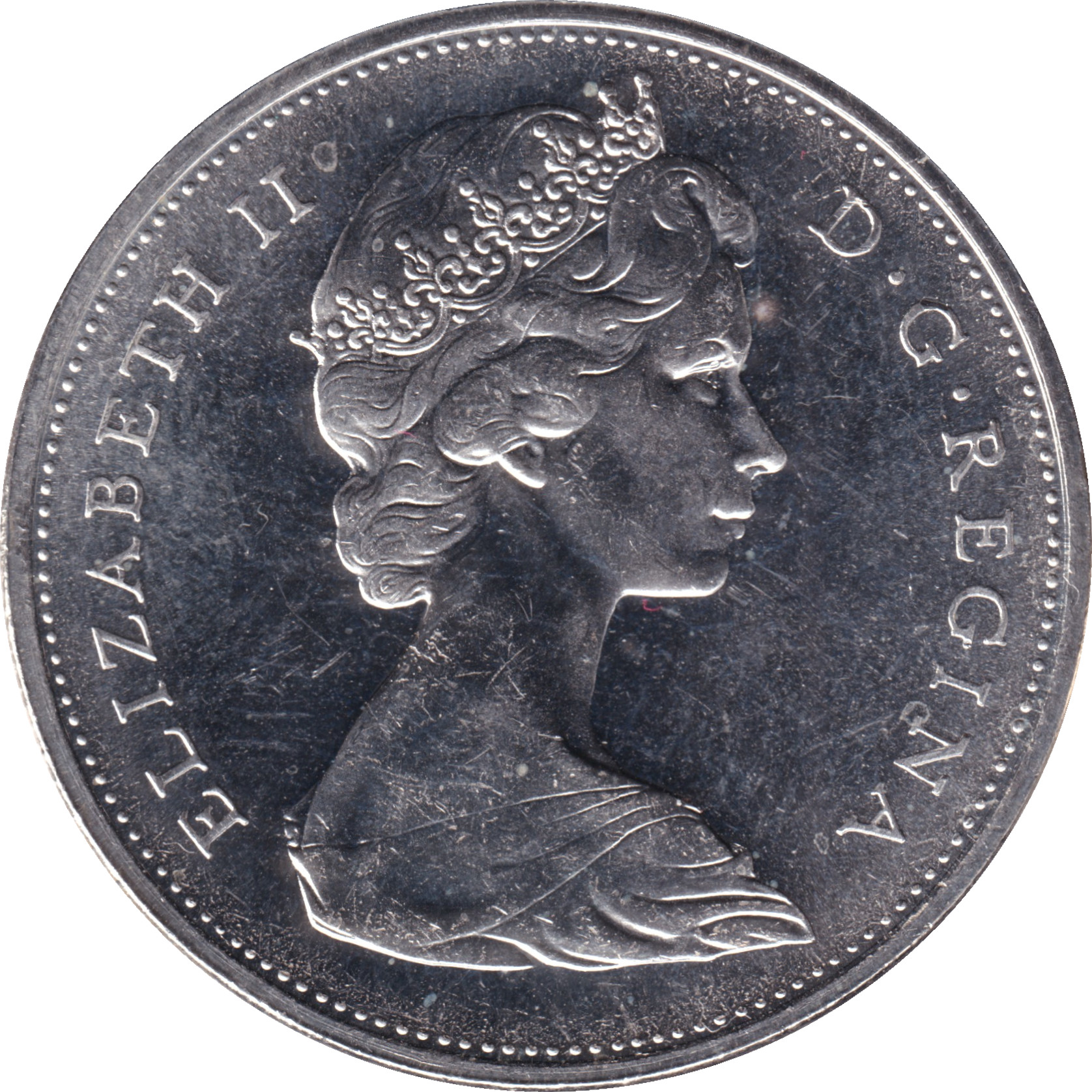 1 dollar argent - Elizabeth II - Buste jeune - Argent