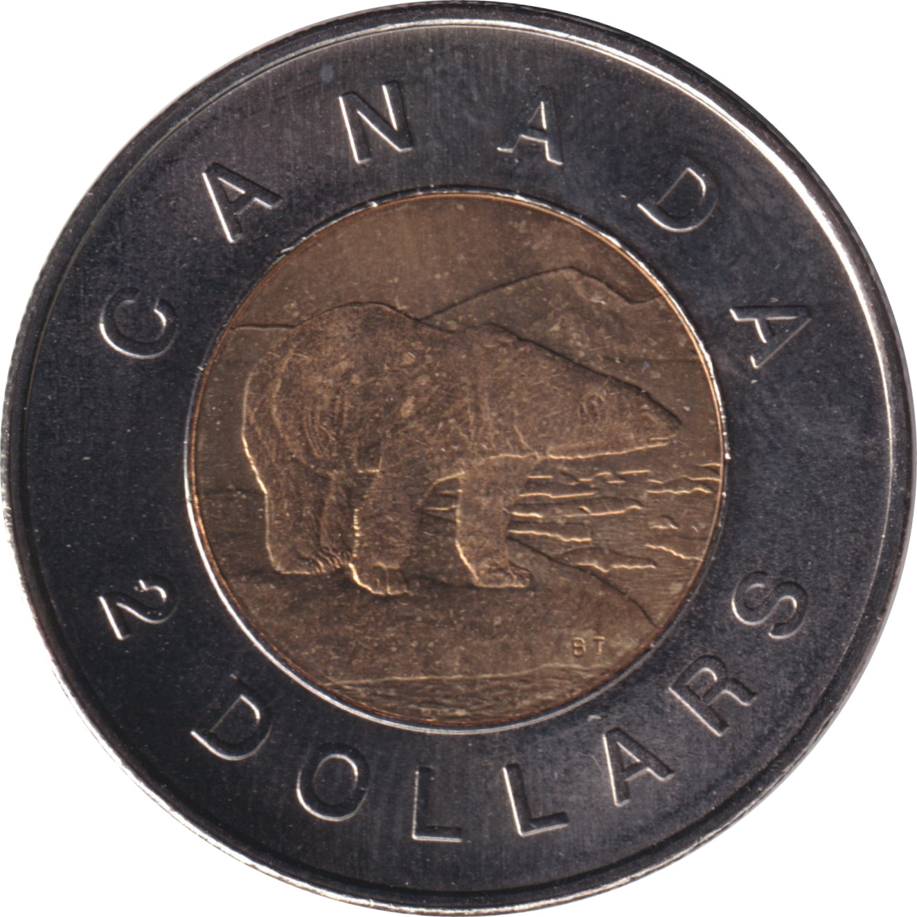 2 dollars - Elizabeth II - Tête agée - Non sécurisée