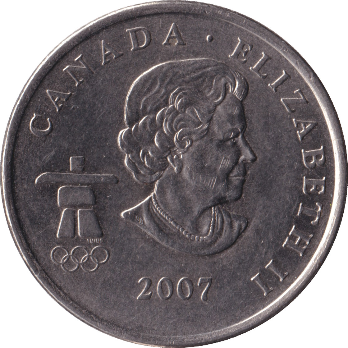 25 cents - Olympiades de Vancouver - Biathlon