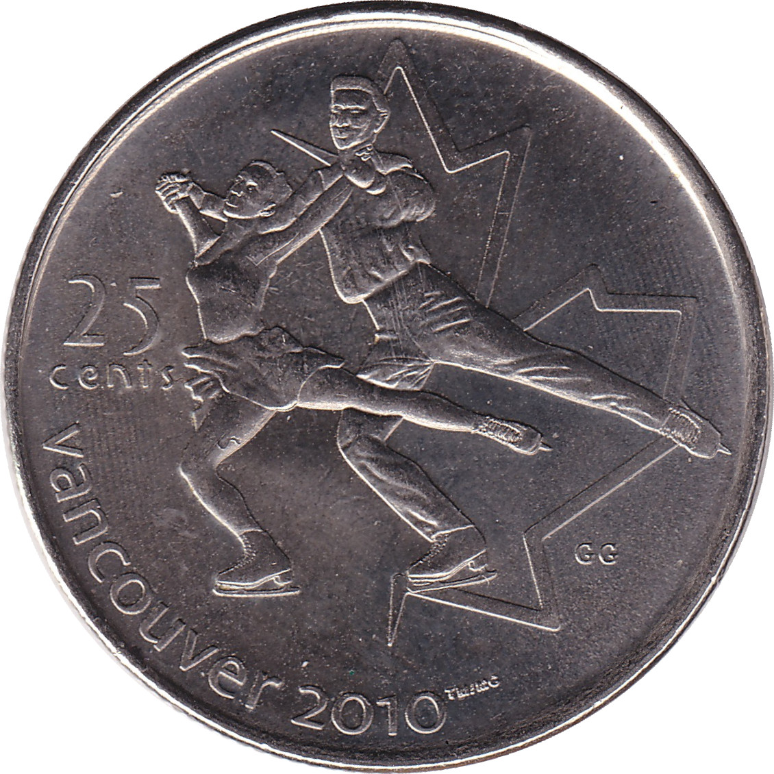 25 cents - Olympiades de Vancouver - Patinage artistique