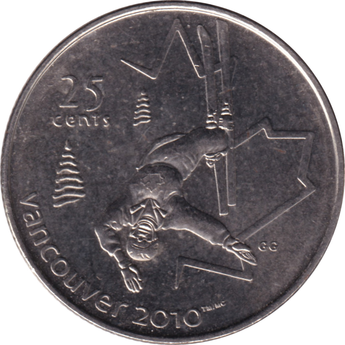 25 cents - Olympiades de Vancouver - Ski freestyle