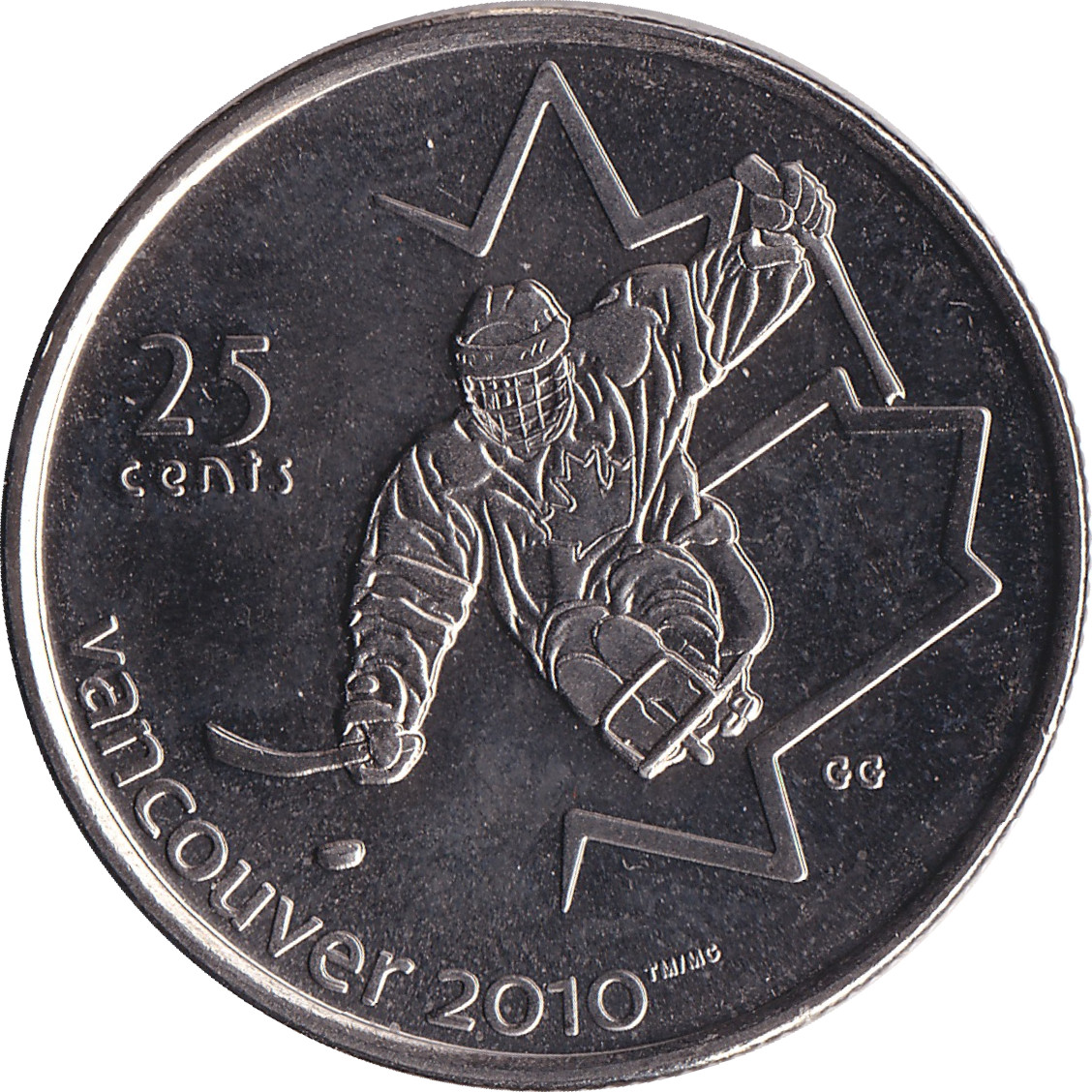 25 cents - Olympiades de Vancouver - Hockey