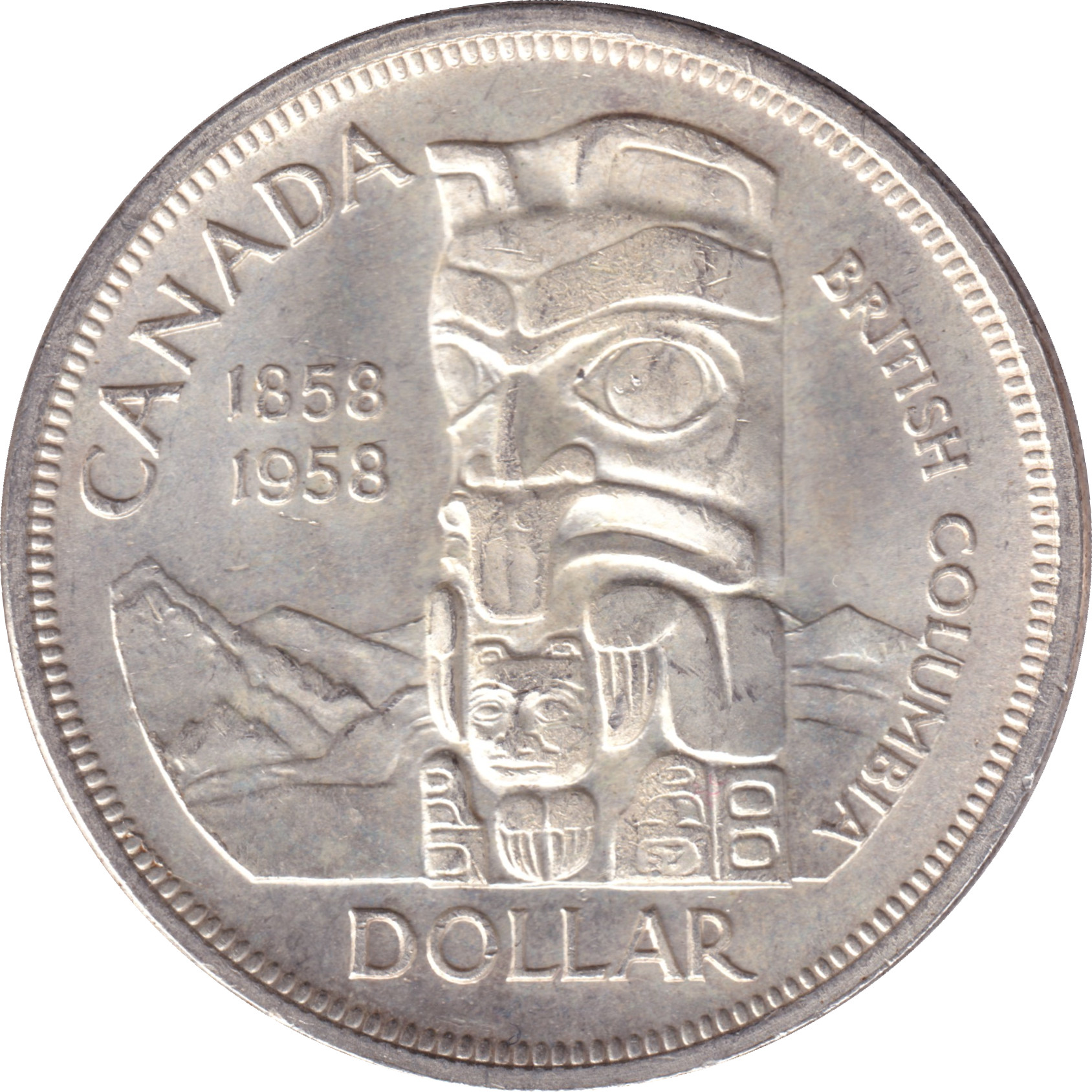 1 dollar silver - British Columbia - 100 years