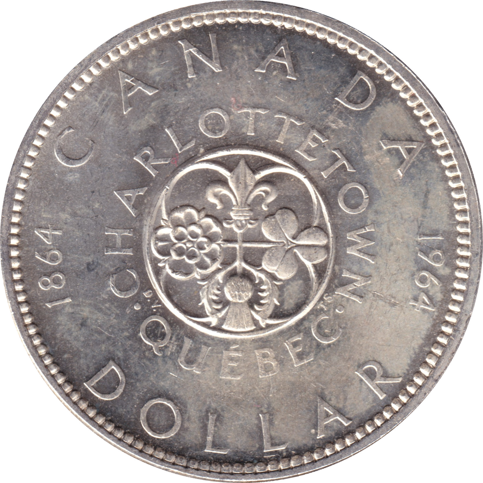 1 dollar silver - Conference of Charlottetown and Quebec