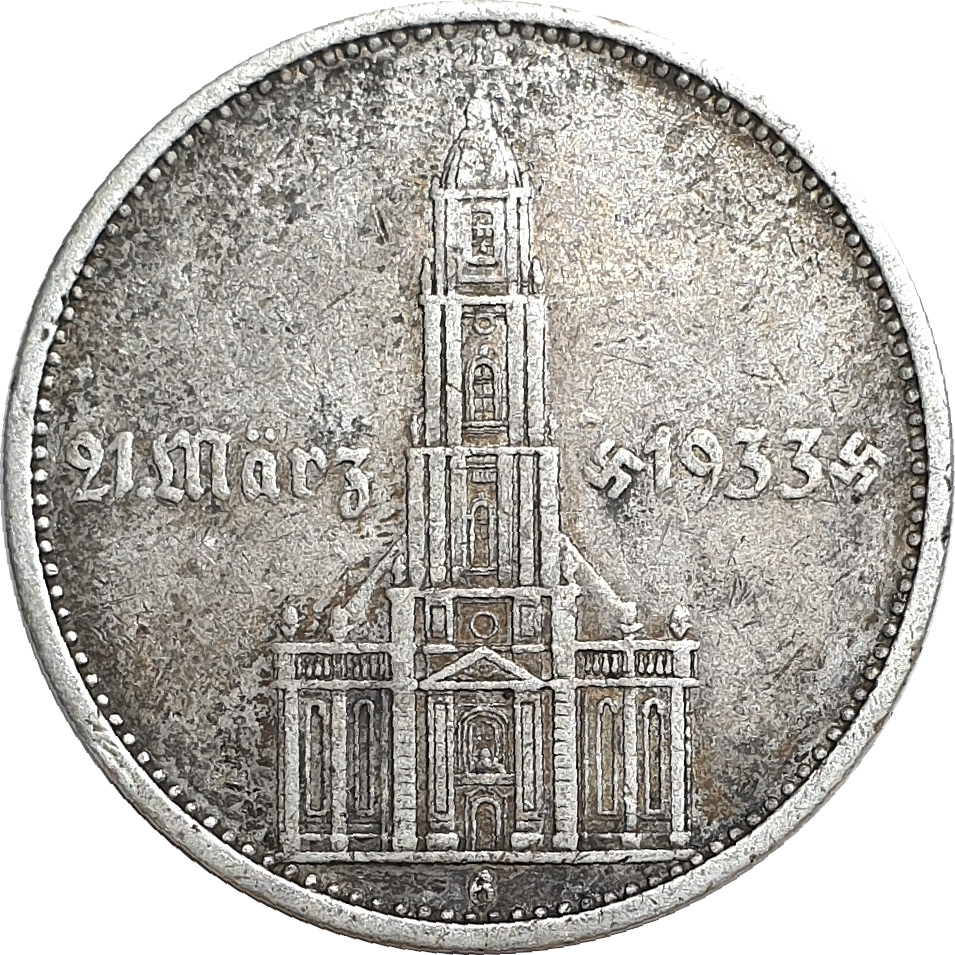 5 mark argent - Postdam - Avec 21 marz 1933