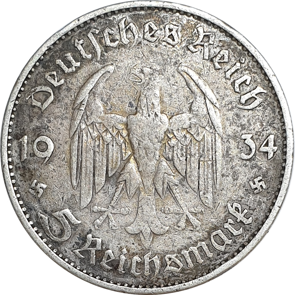 5 mark argent - Postdam - Avec 21 marz 1933