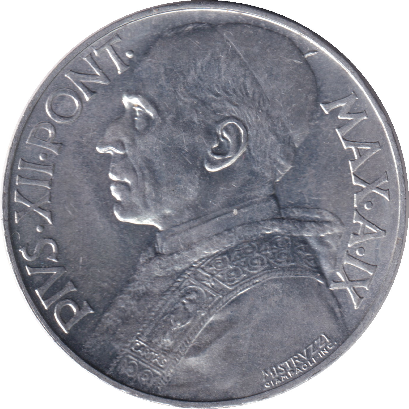 10 lire - Pie XII - Charité - Type léger