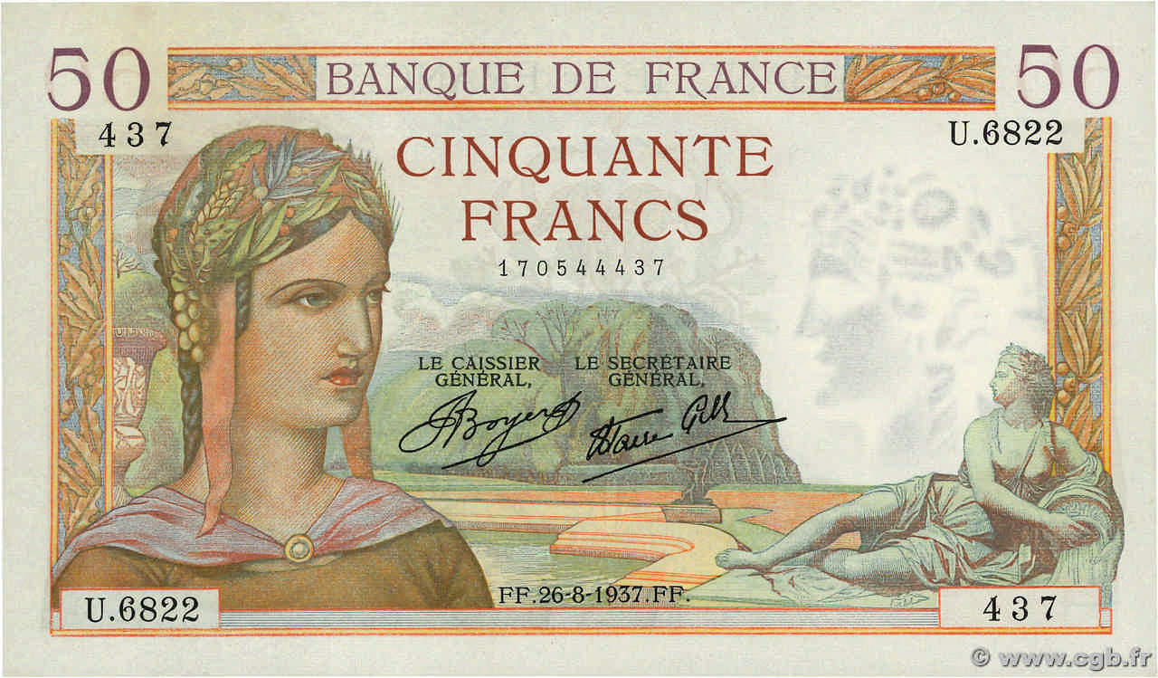 50 francs - Ceres