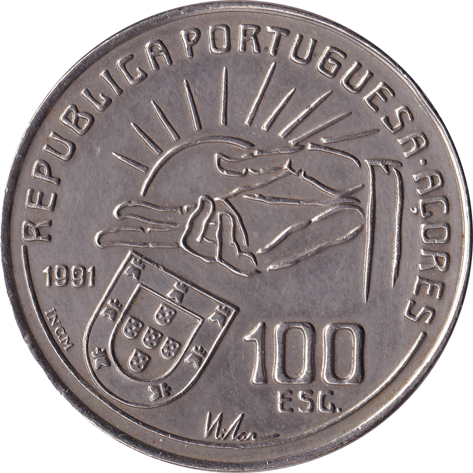 100 escudos silver - Antero de Quental