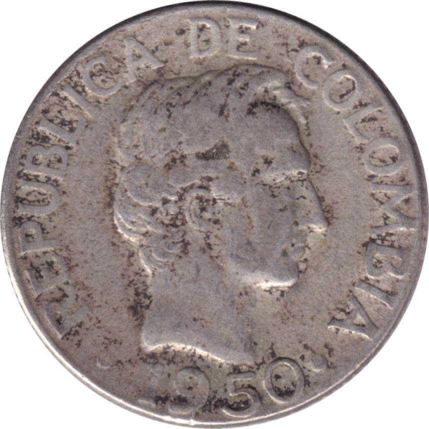 10 centavos silver - Santander - Large Head