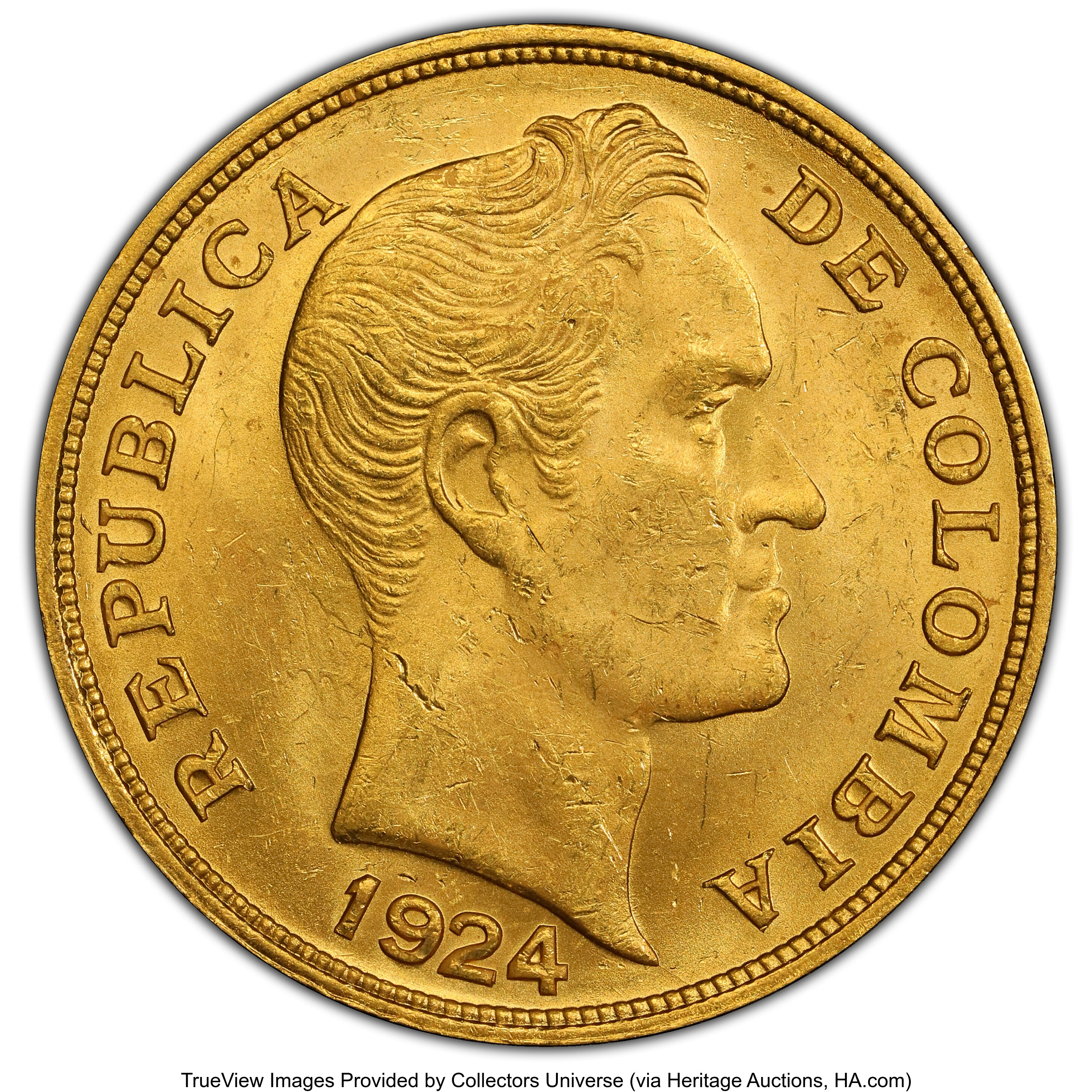 10 pesos gold - Simon Bolivar