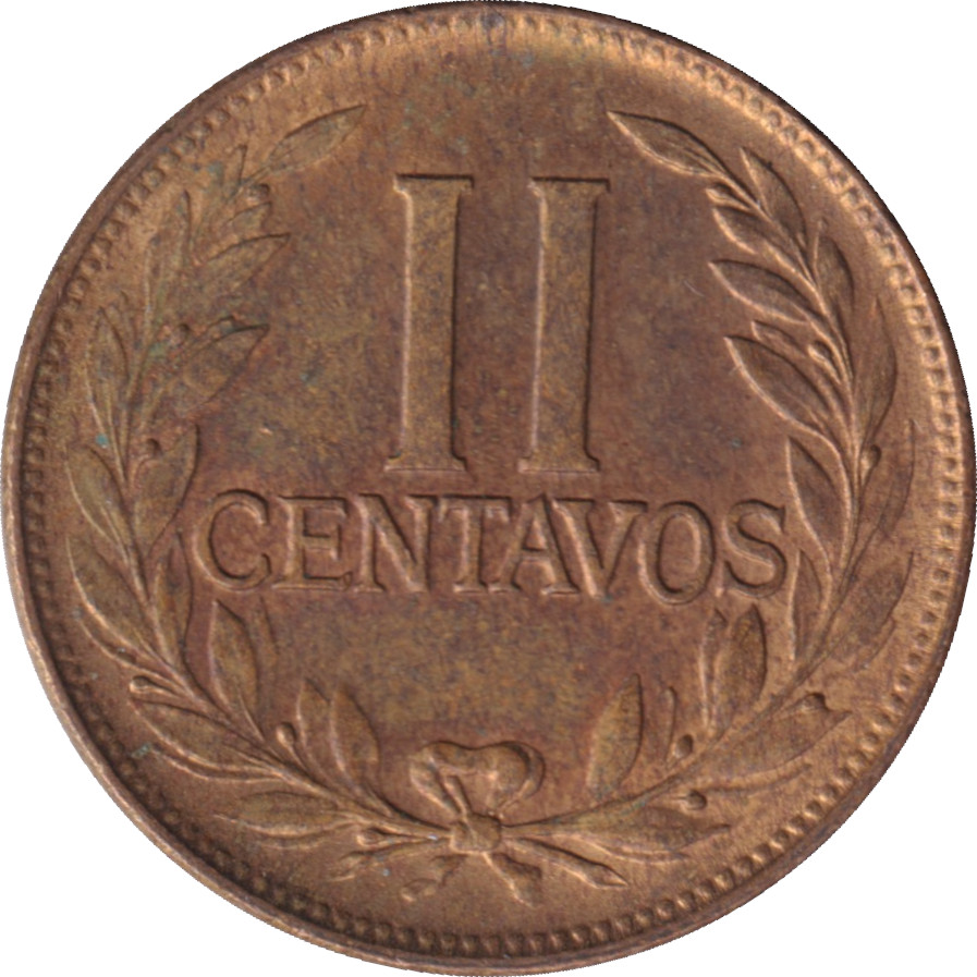 2 centavos - Tête de la République - Légende divisée