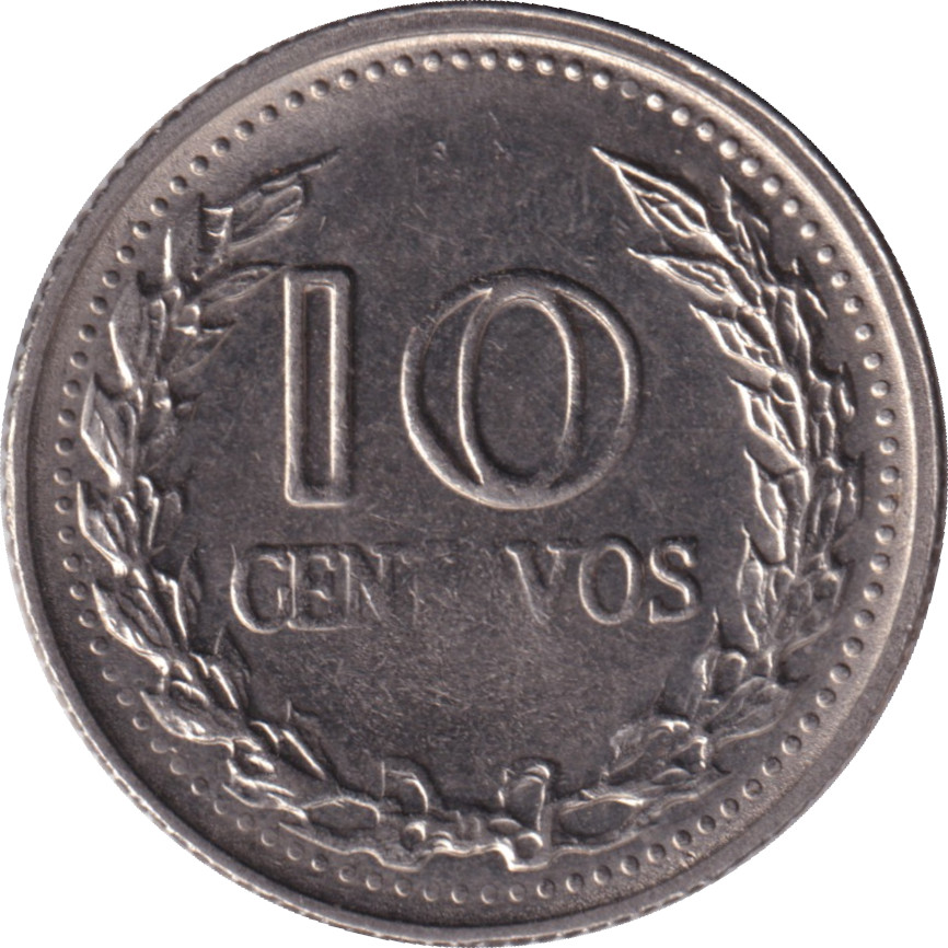 10 centavos - Santander - Small Head - Divided legend