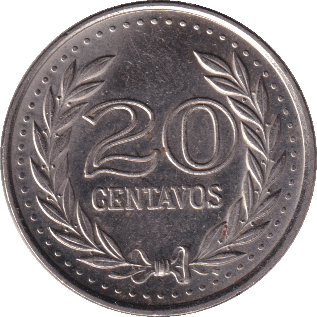 20 centavos - Santander - Petite tête - Continued Legend