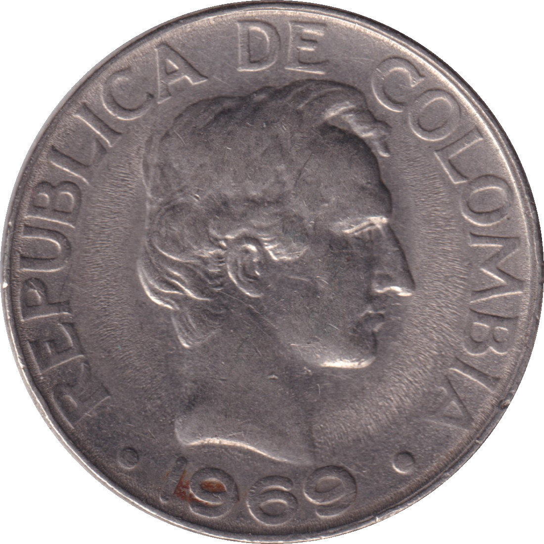 20 centavos - Santander - Grande tête - Nickel plate