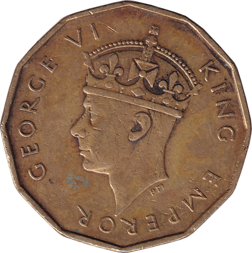 3 pence - George VI - Emperor