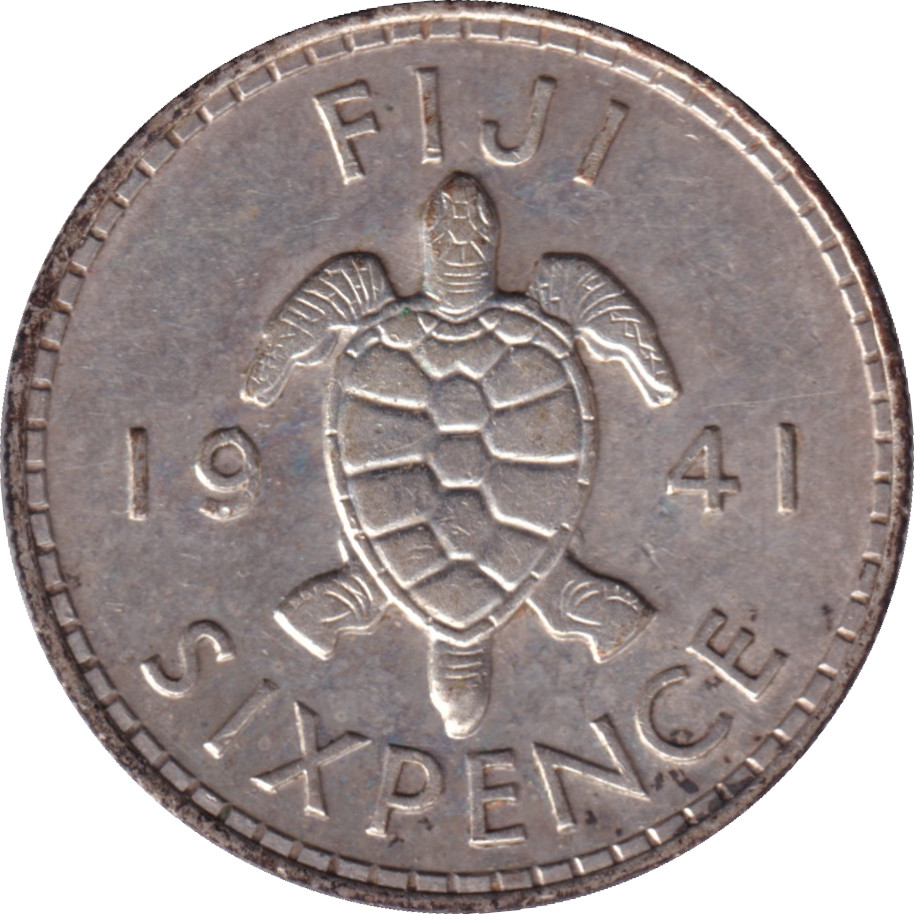 6 pence argent - Georges VI - Petite tête