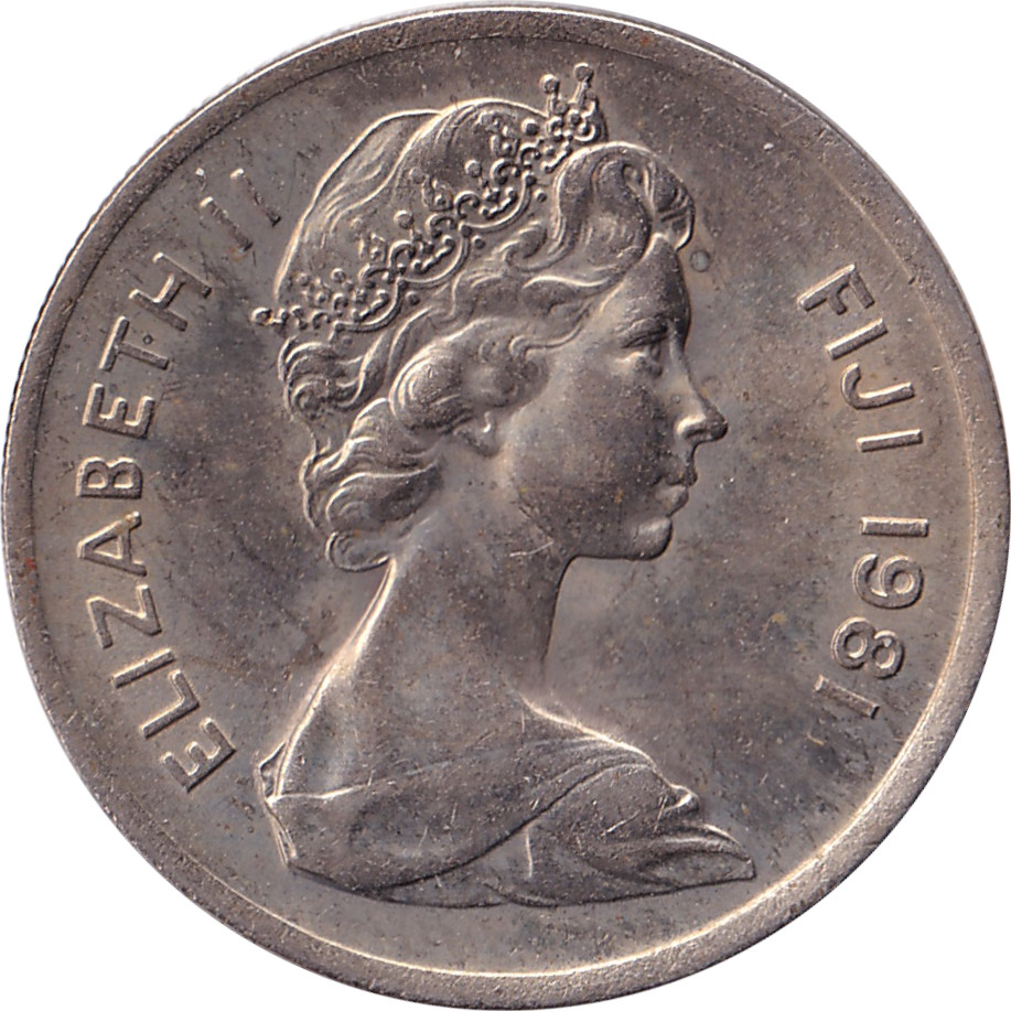 5 cents - Élizabeth II - Young bust