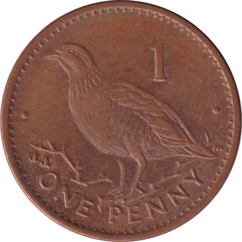 1 penny - Elizabeth II - Old head