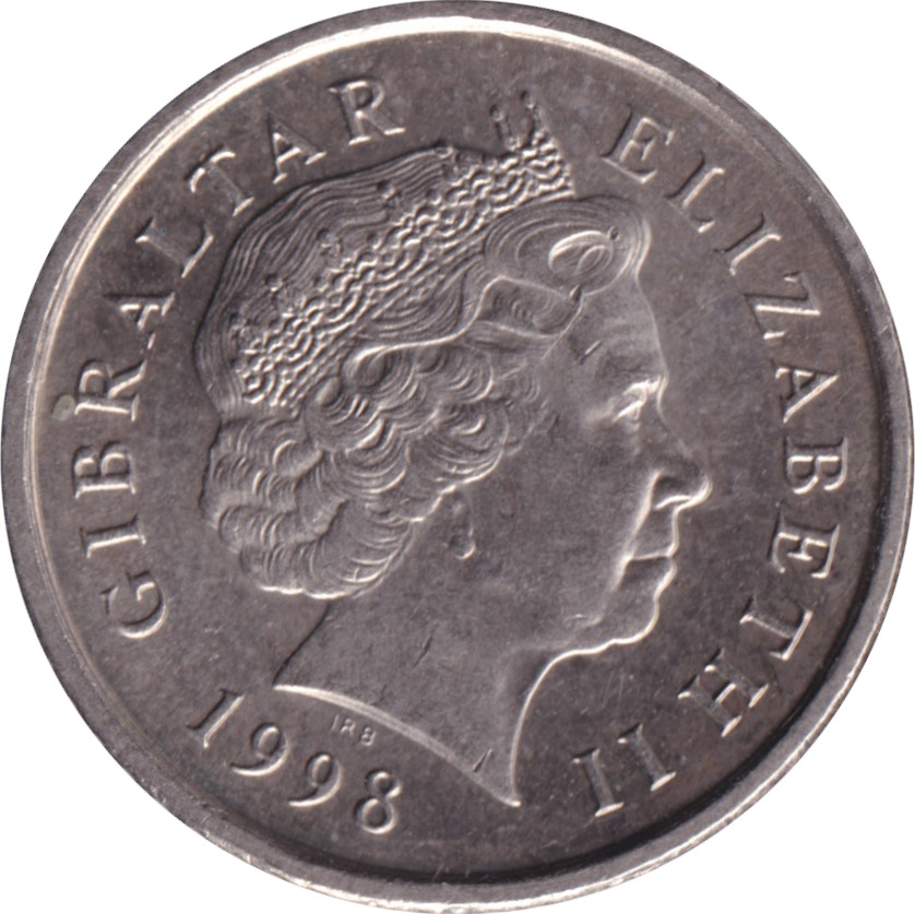 5 pence - Elizabeth II - Old head