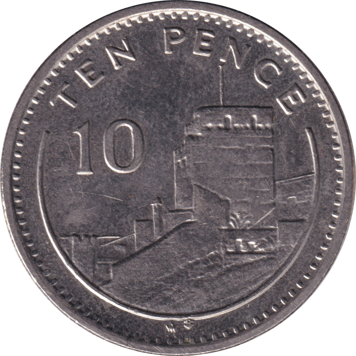 10 pence - Elizabeth II - Tête mature - Type lourd