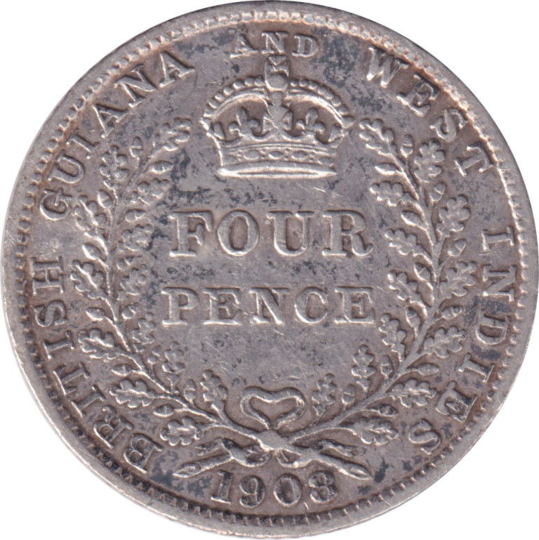 4 pence argent - Édouard VII