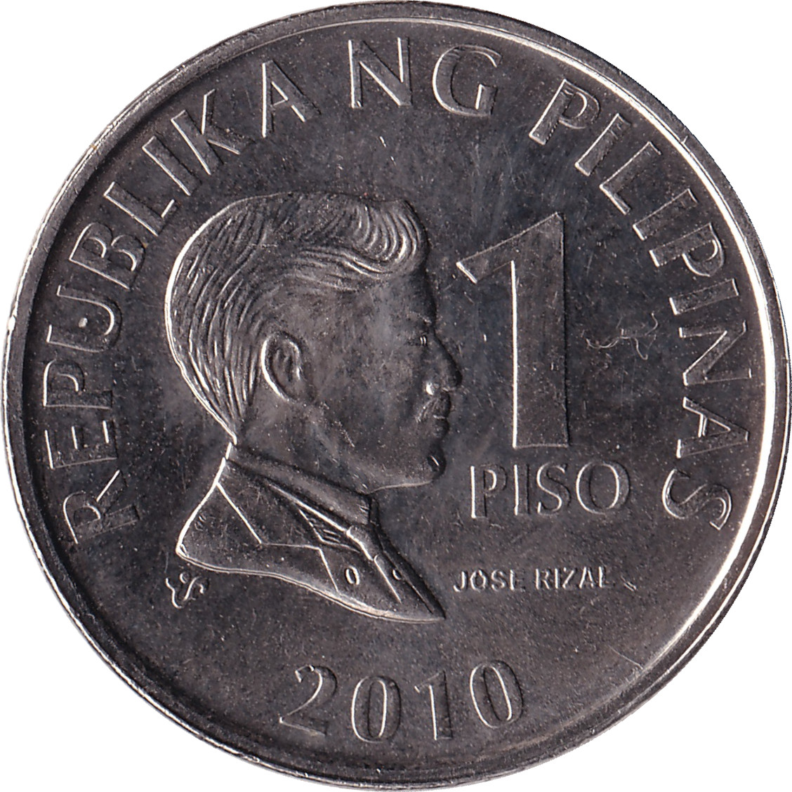 1 piso - Jose Rizal - Emblème - Nickel plate