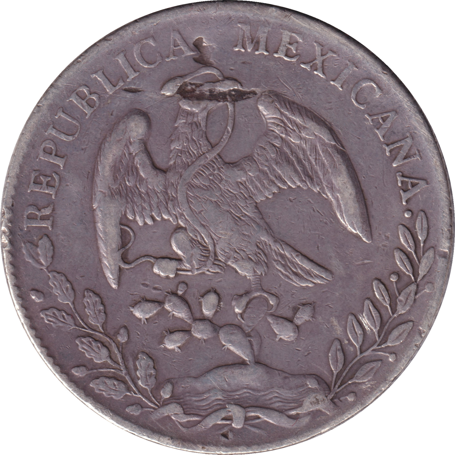 8 reales silver - Aigle de face