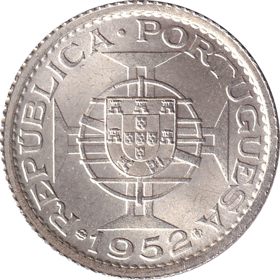 1 pataca argent - Blason colonial - Type 1