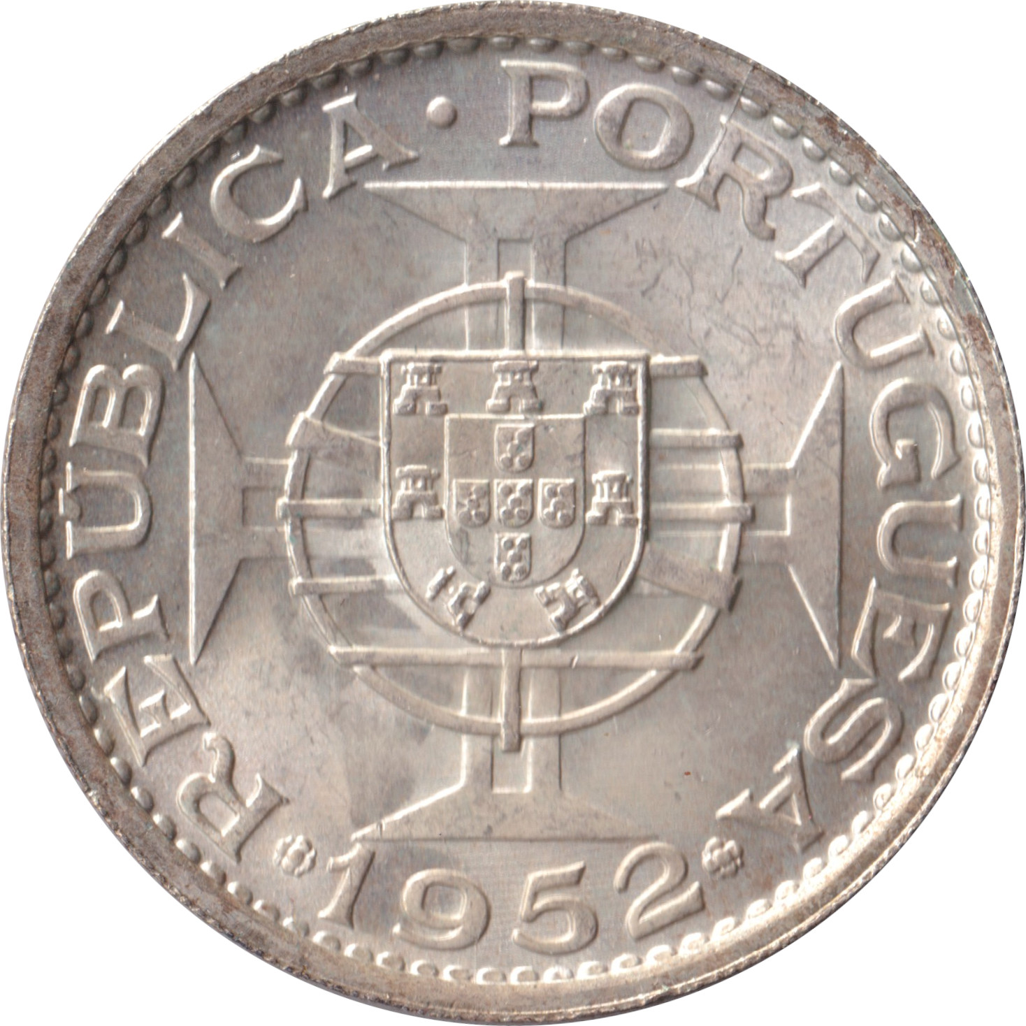 5 patacas silver - Blason colonial - Type 1