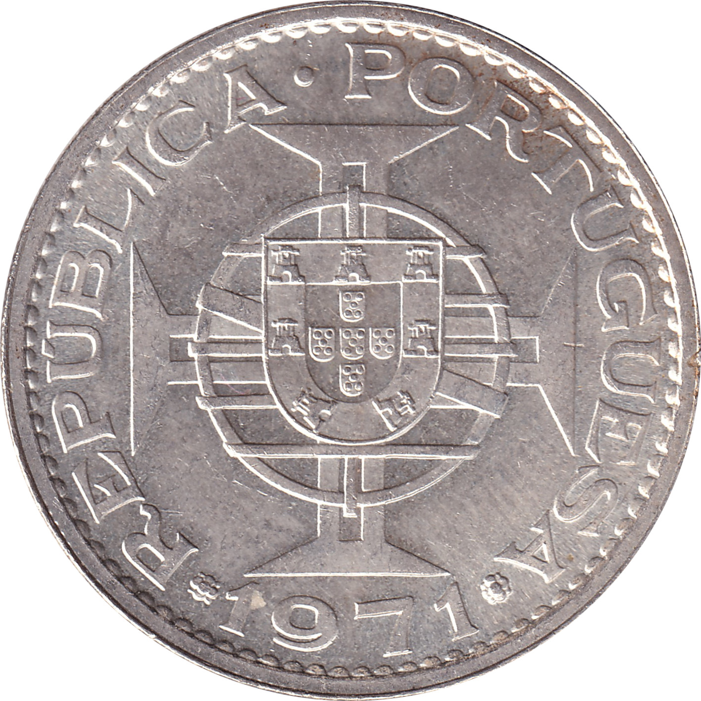 5 patacas silver - Blason colonial - Type 2