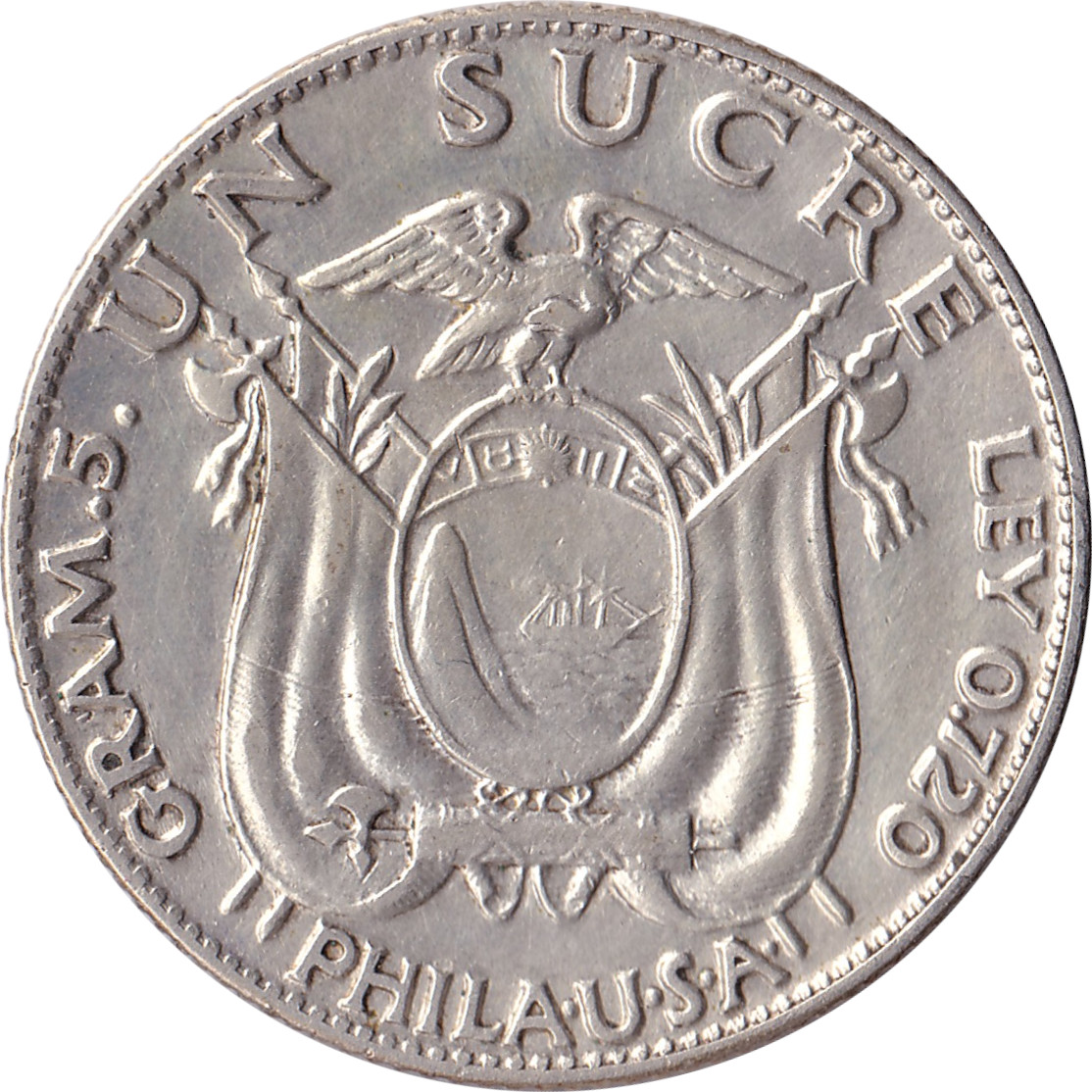 1 sucre silver - Antonio José de Sucre - Type 2