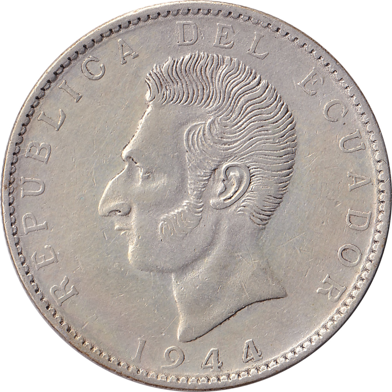 2 sucres silver - Antonio José de Sucre - Type 2