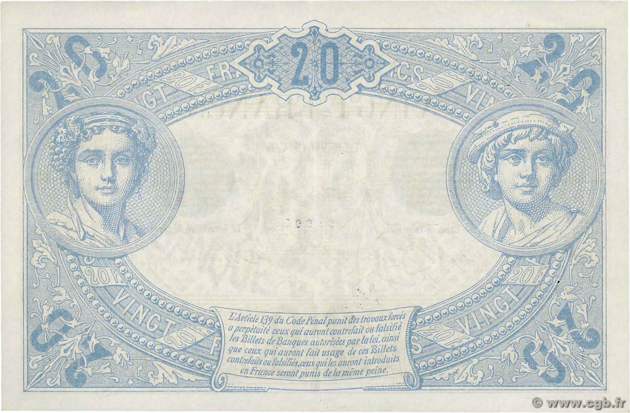 20 francs - Noir